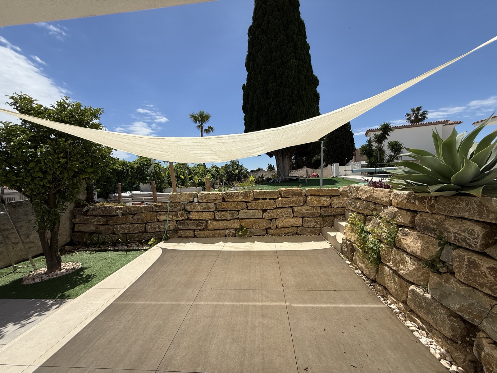 Shaded porch at Casa Destino
